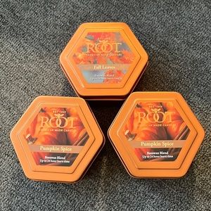 3 Fall scented Root Candles